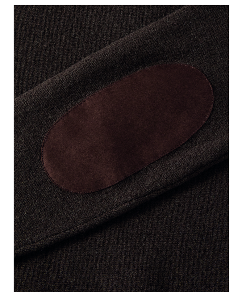 Genser - Essential Patch Crew Neck Sweater Brown