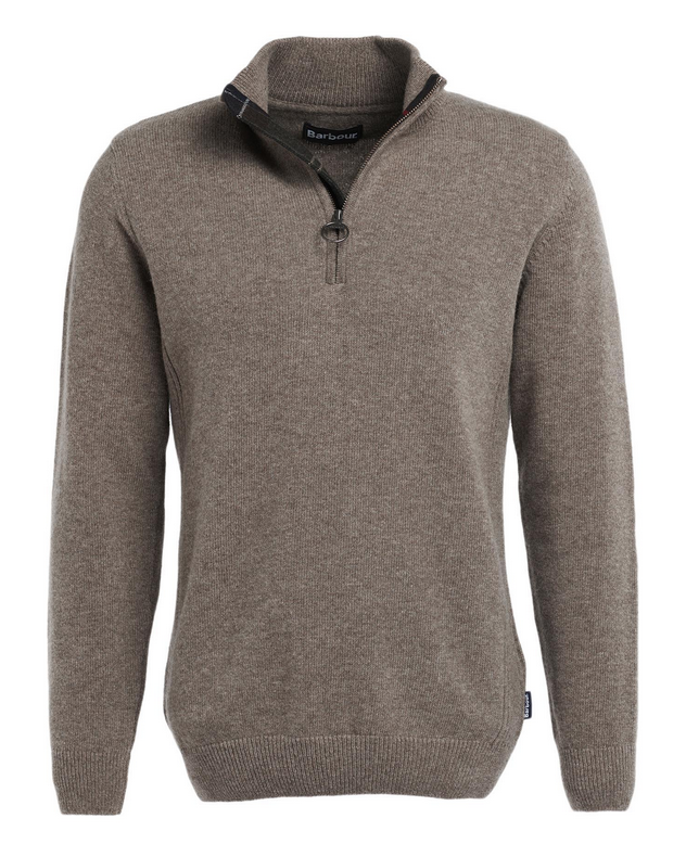 Genser - Holden Half Zip Knitted Jumper Military Marl