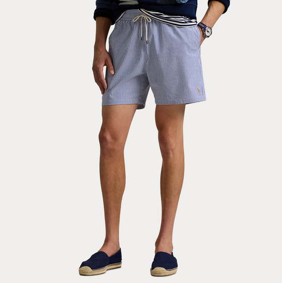 Badeshorts - Traveler Classic Swim Trunk Cruise Royal Seersucker