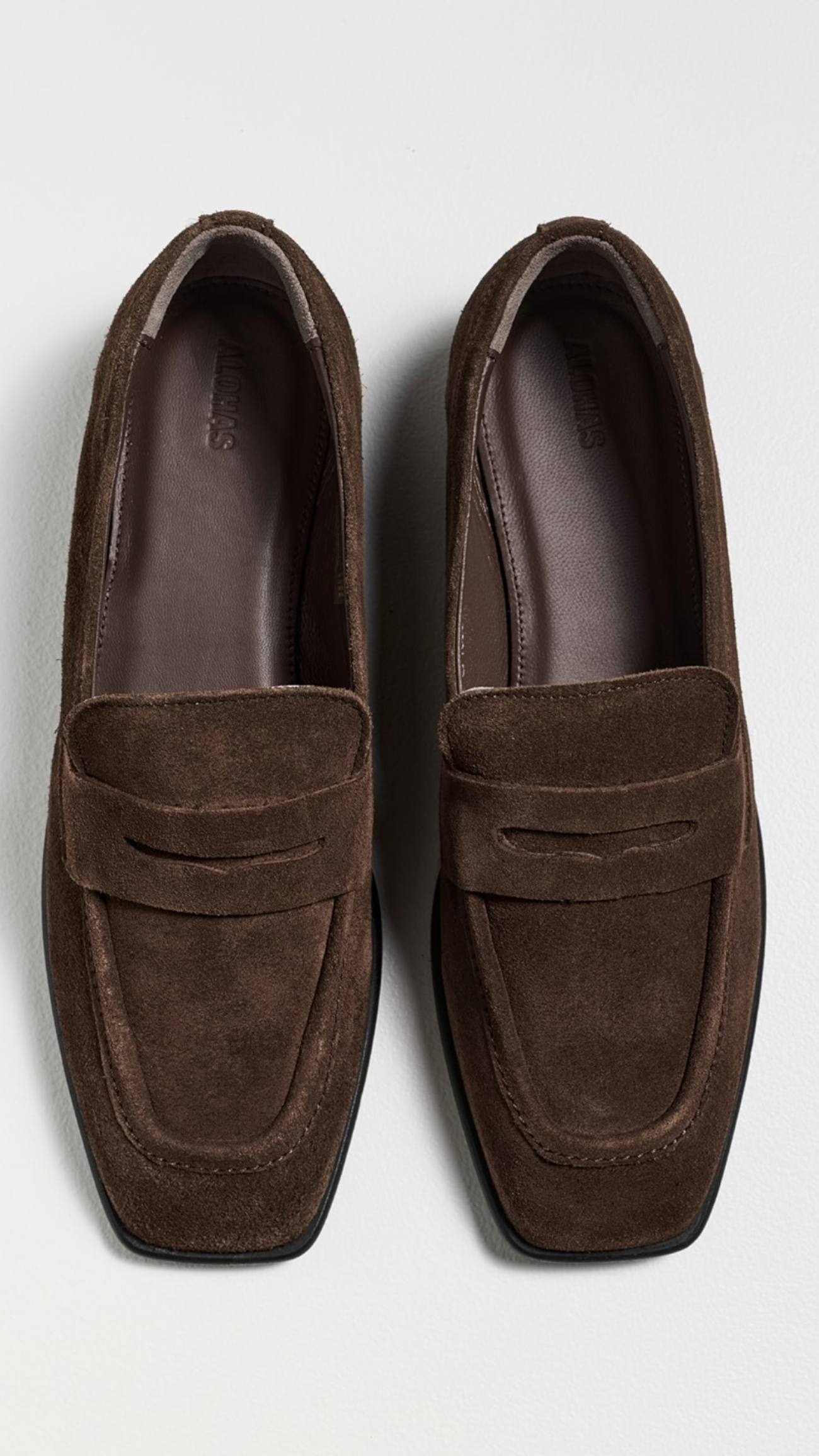 Loafers - Zaha Suede Brown Leather Loafers