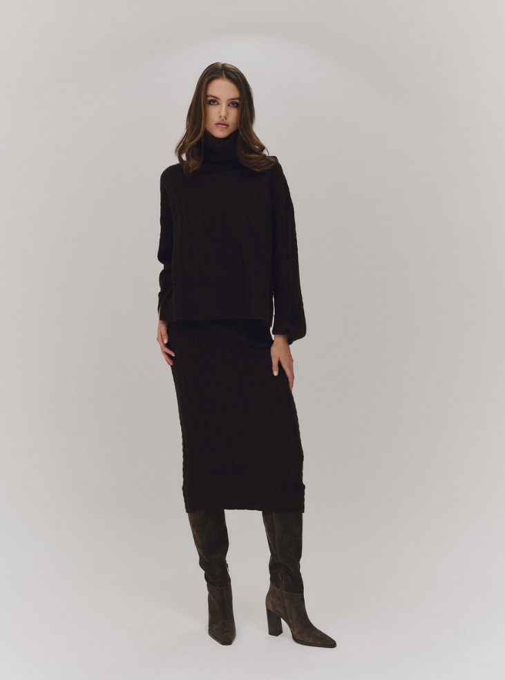 Skjørt - Valencia Merino Skirt Dark Brown