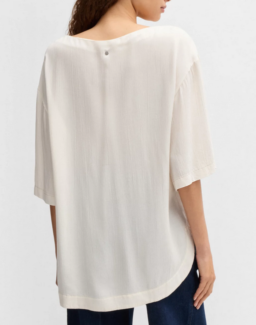 Topp - Relaxed-fit blouse with Contrast Stitching