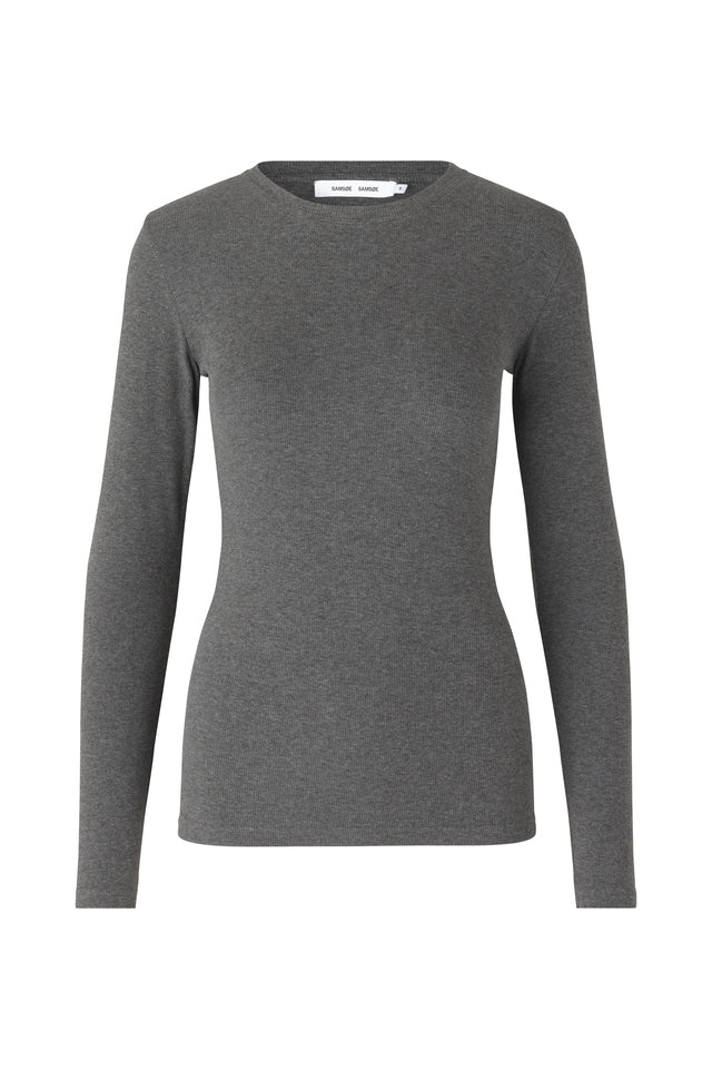 Topp - Alexa Longsleeve Dark Grey Melange