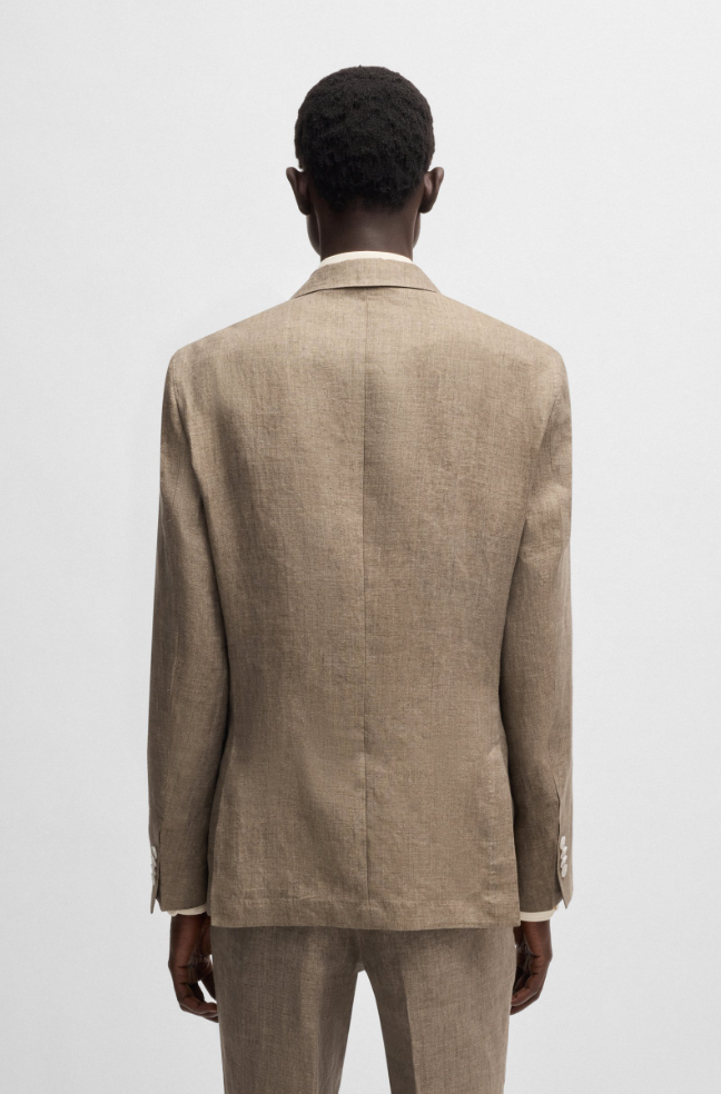 Blazer - Slim Fit Blazer in Linen Canvas Blazer