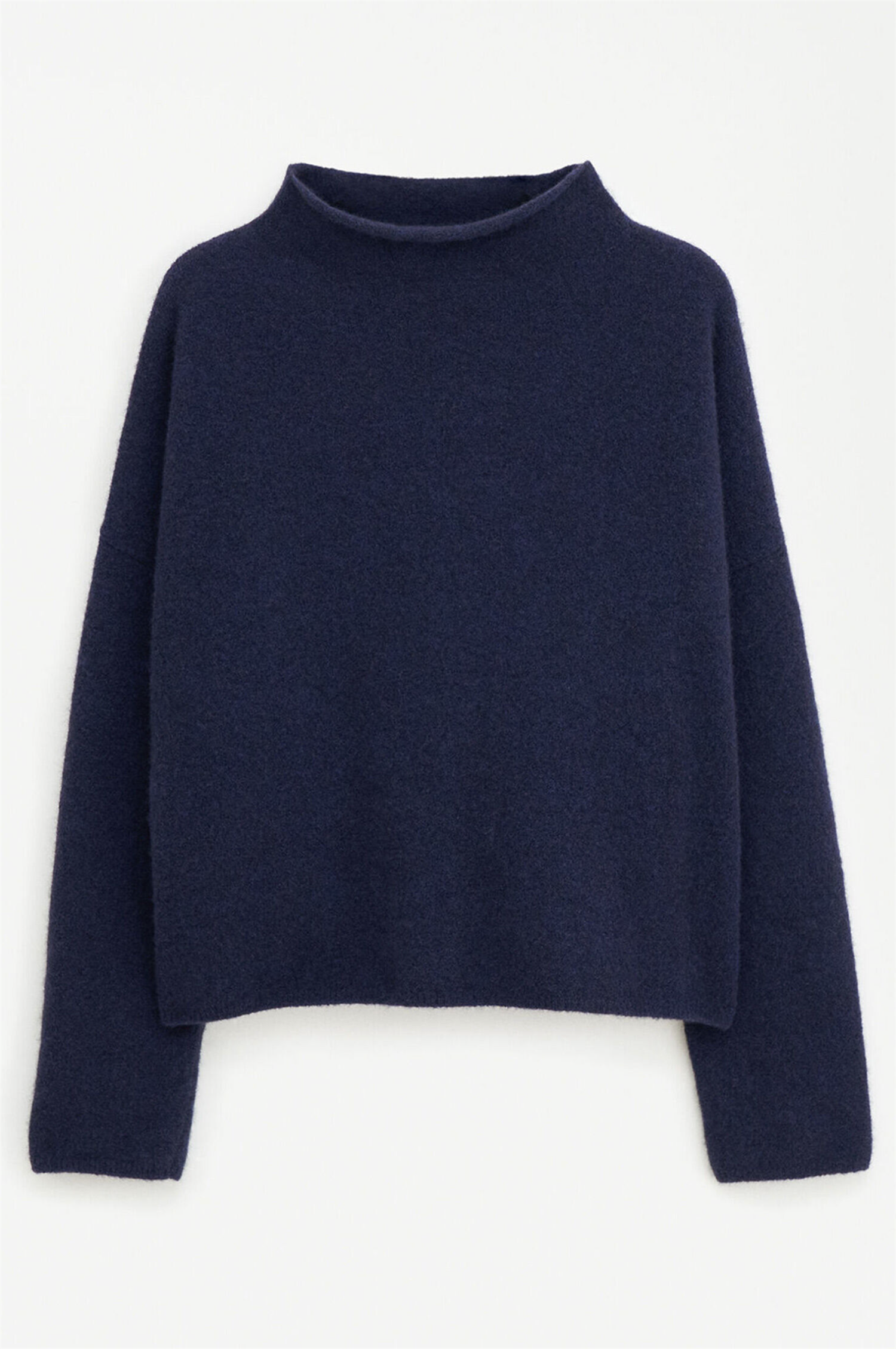 Genser - Mika Yak Funnelneck Sweater Navy