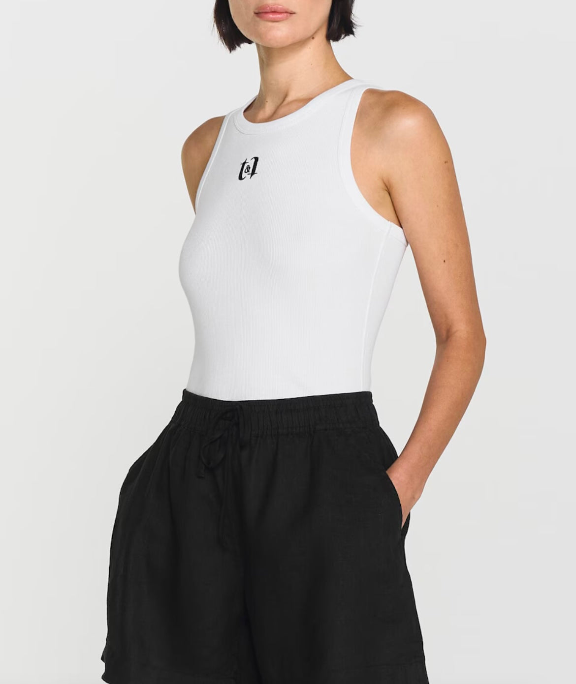 Singlet - Azra Logo Tank White