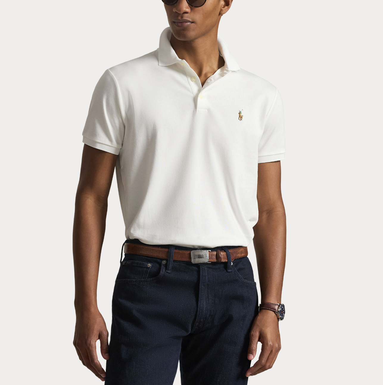 Pique - Custom Slim Fit Soft Cotton Polo Shirt White