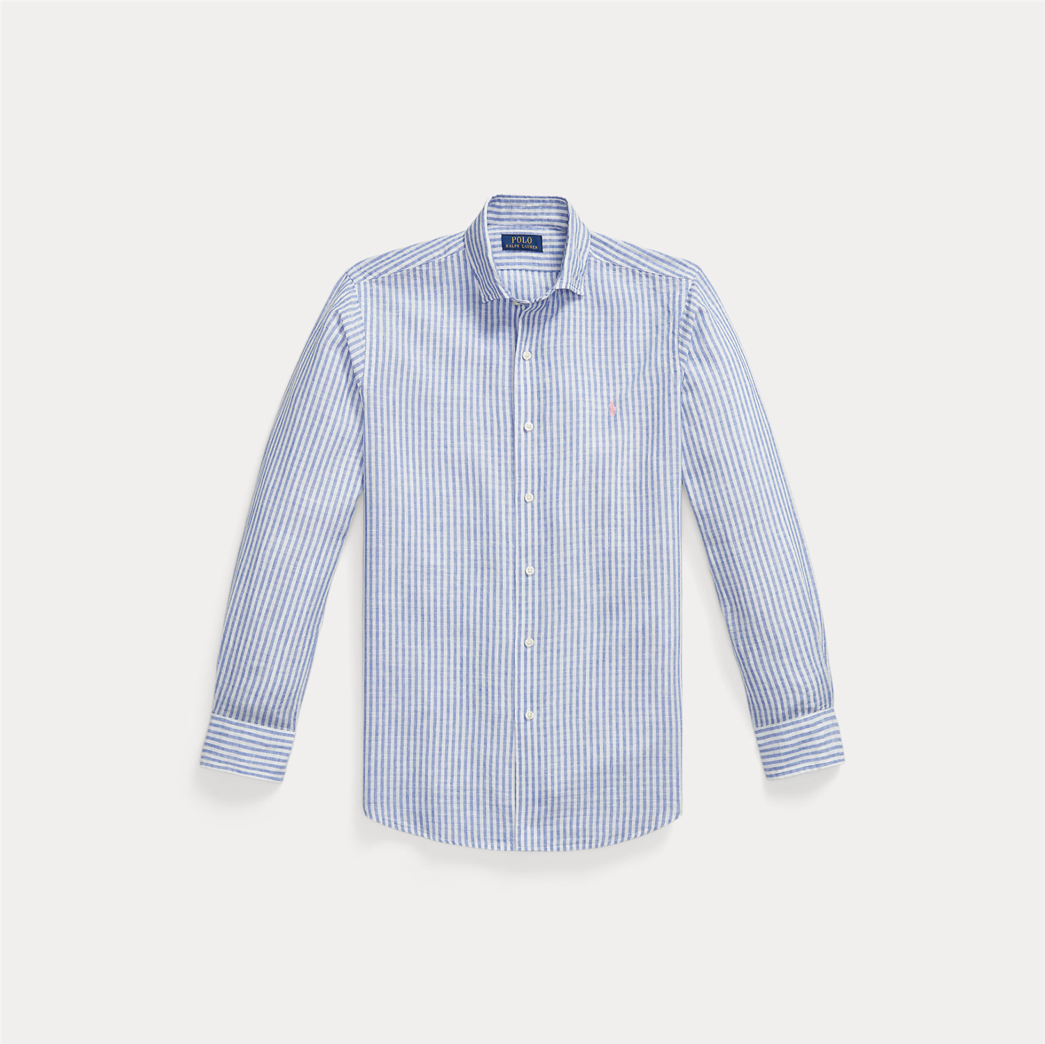 Skjorte - Custom Fit Striped Seersucker Shirt Blue / White