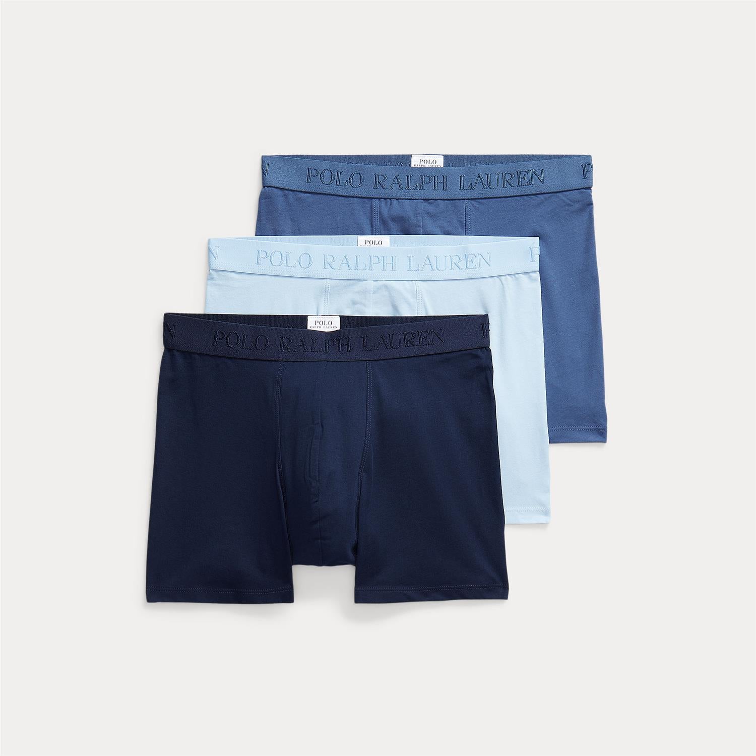 Boxershorts - Stretch Cotton Boxer Brief 3-Pack Blues