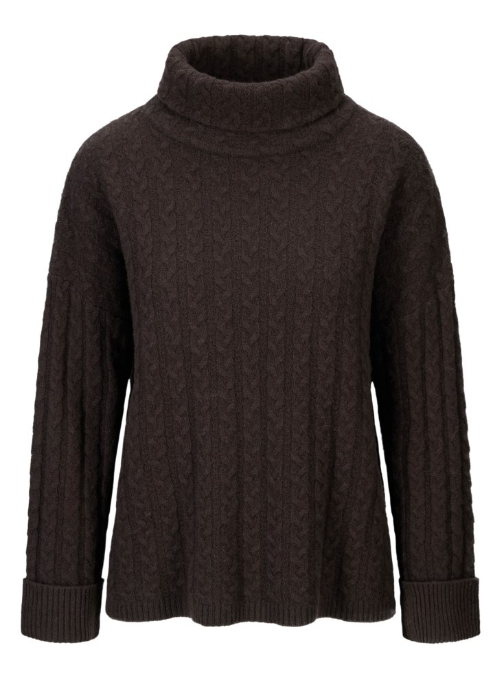 Genser - Tilda Merino Sweater Dark Brown