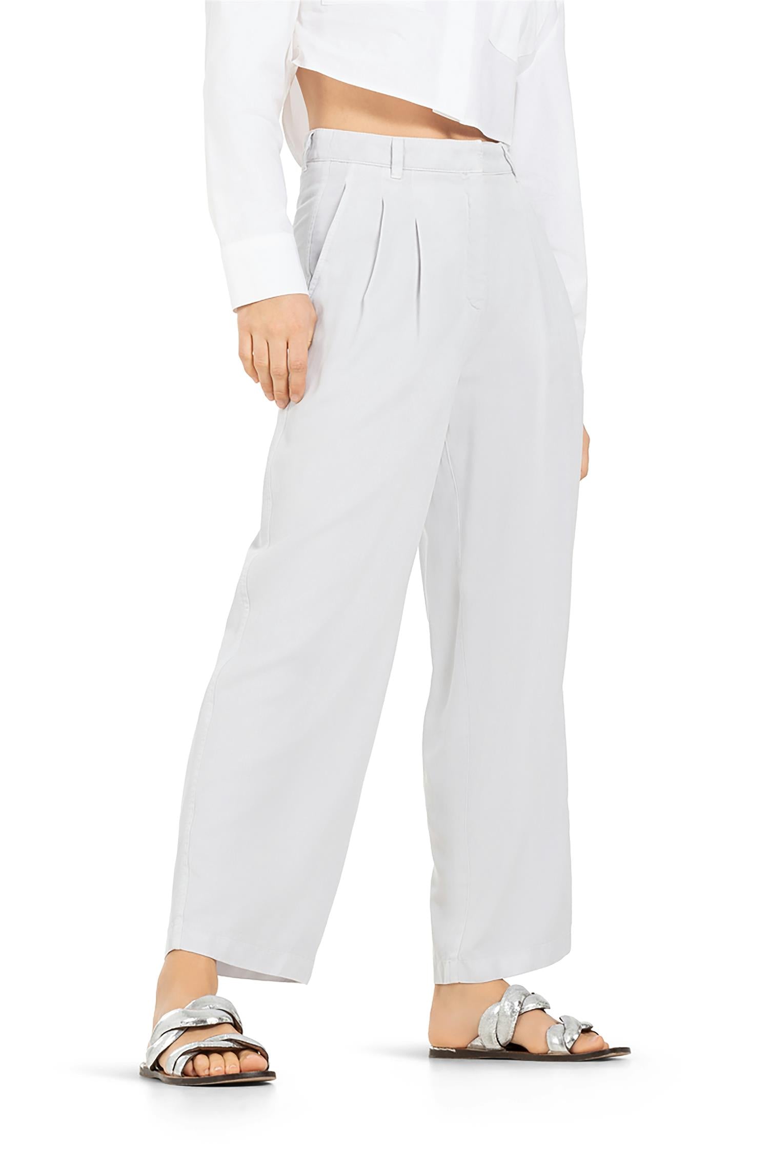 Bukse - Emilie Cropped Silver Sky