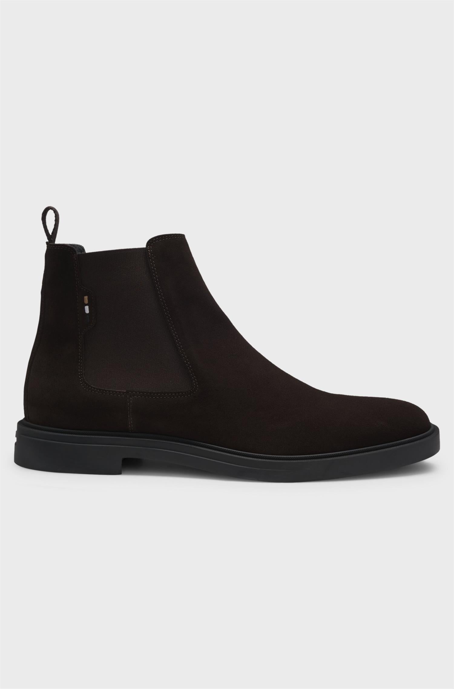 Skoletter - Suede Chelsea Boots Dark Brown