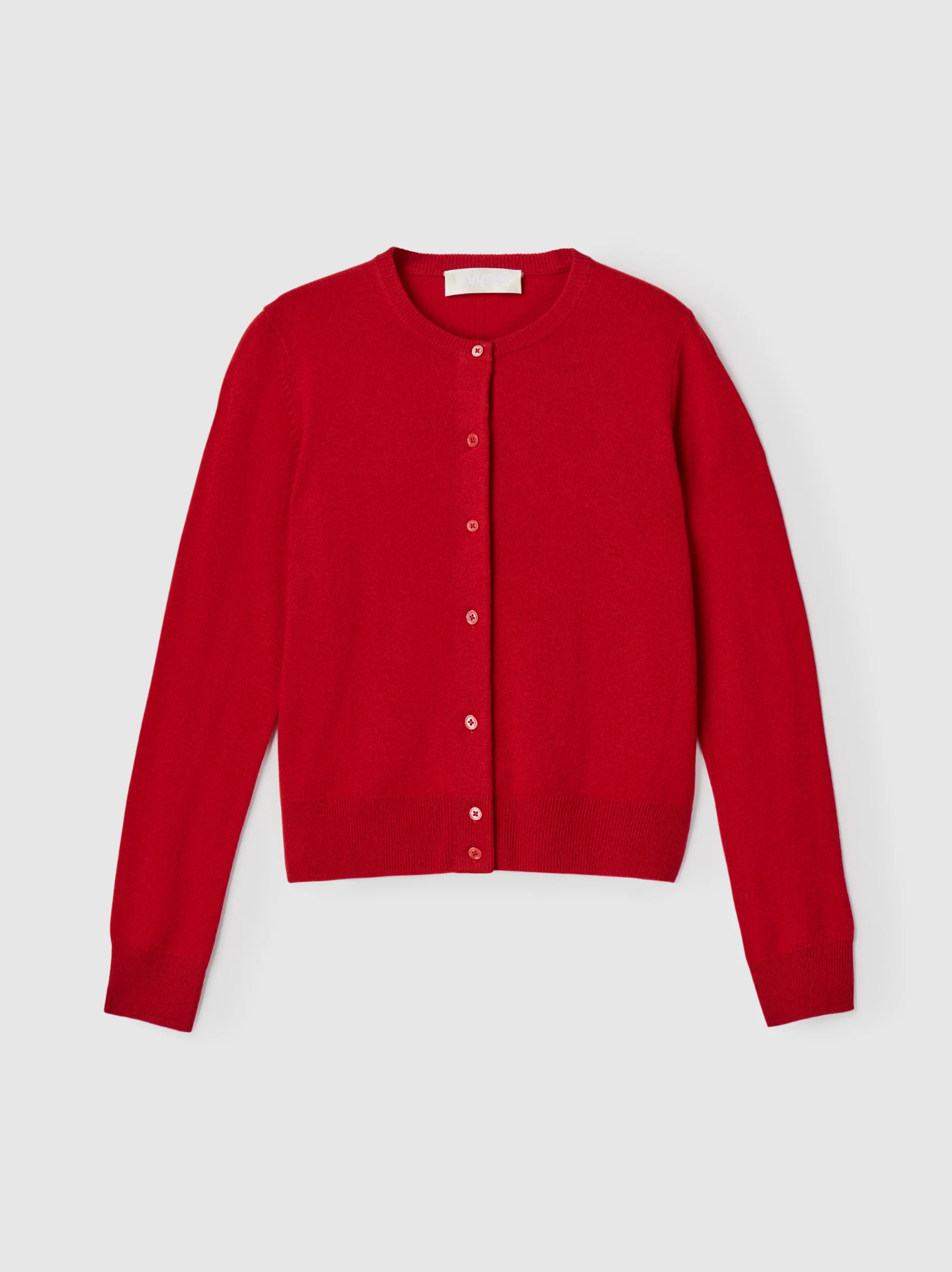 Cardigan - Classic Wool Cardigan Crimson
