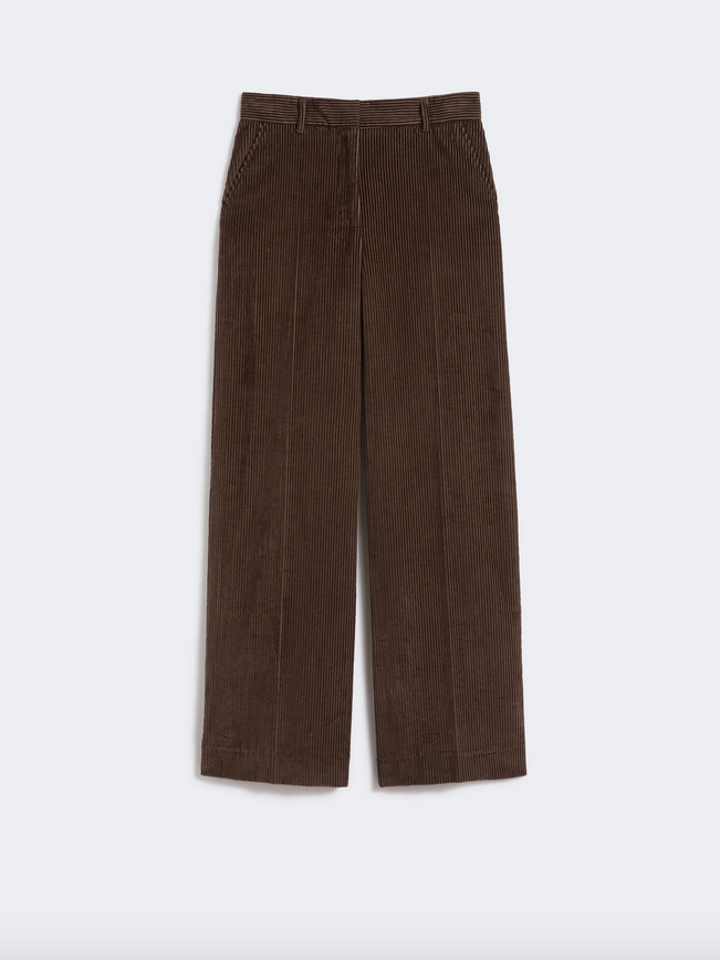 Kordbukse - Tania Wide Leg Trouser Chocolate