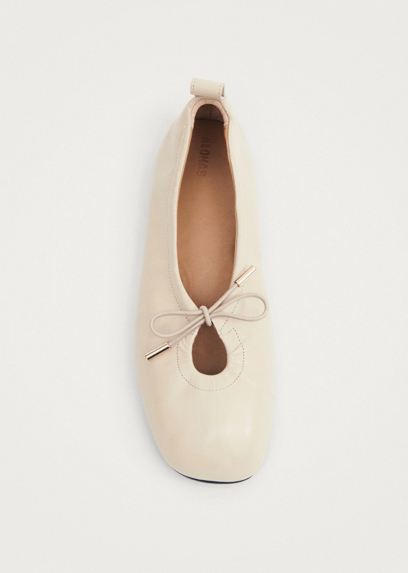 Ballerinasko - Rosalind Cream Leather Ballet Flats