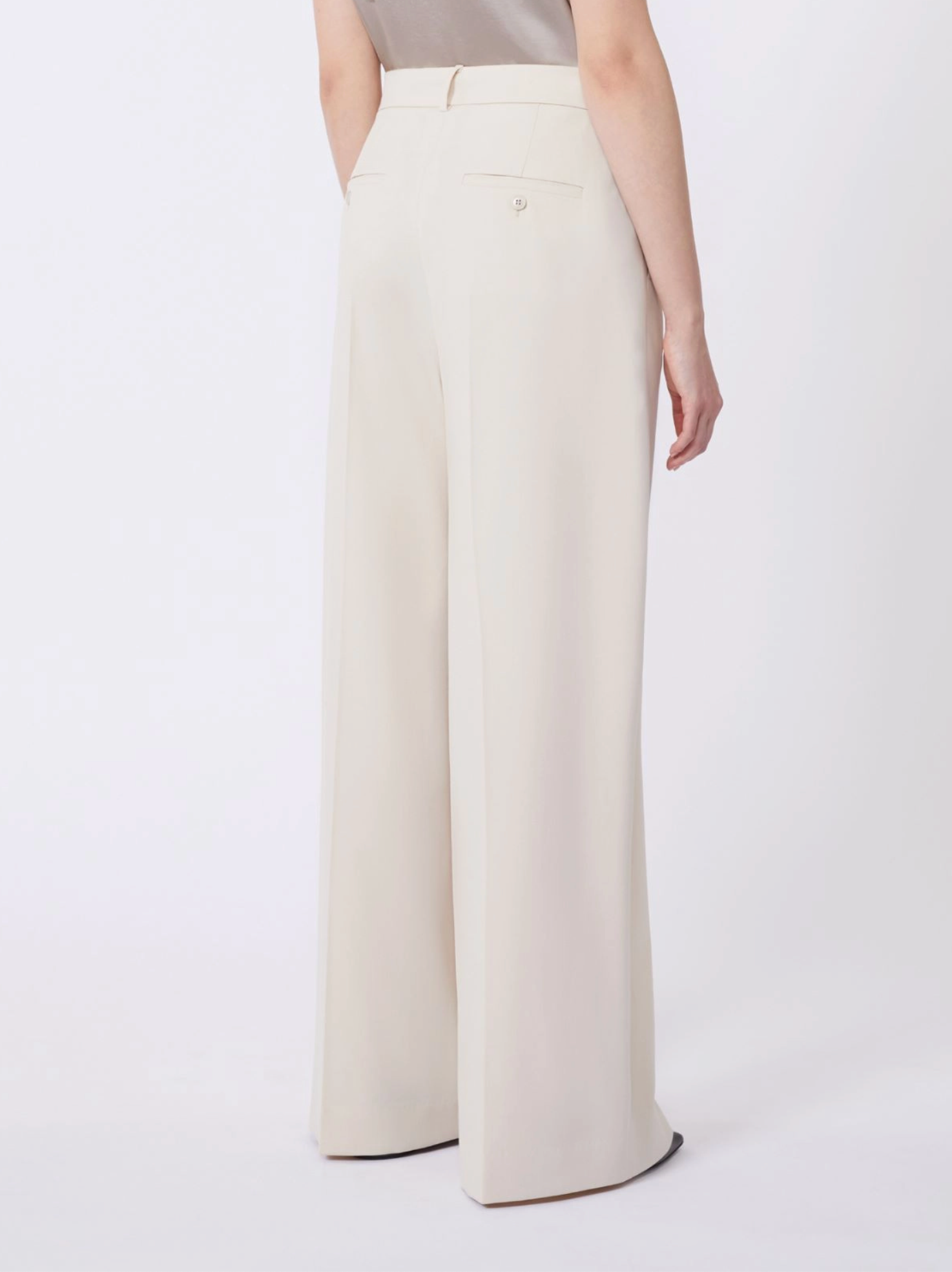 Bukse - Dasta Wool-blend Trousers Ivory