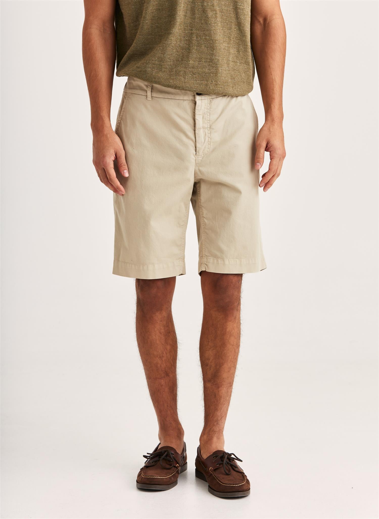 Shorts - Jeffrey Summer Chino Shorts Khaki