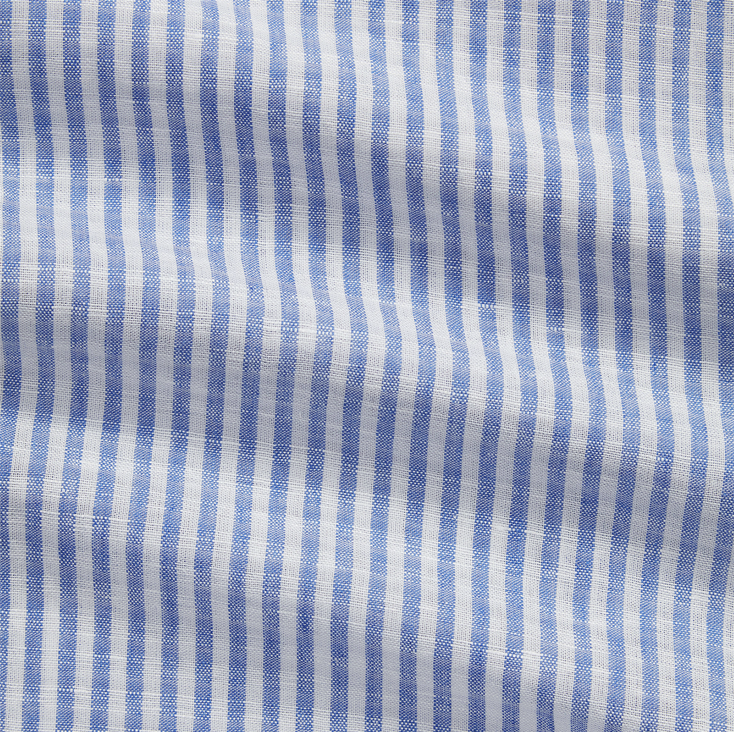 Skjorte - Custom Fit Striped Seersucker Shirt Blue / White