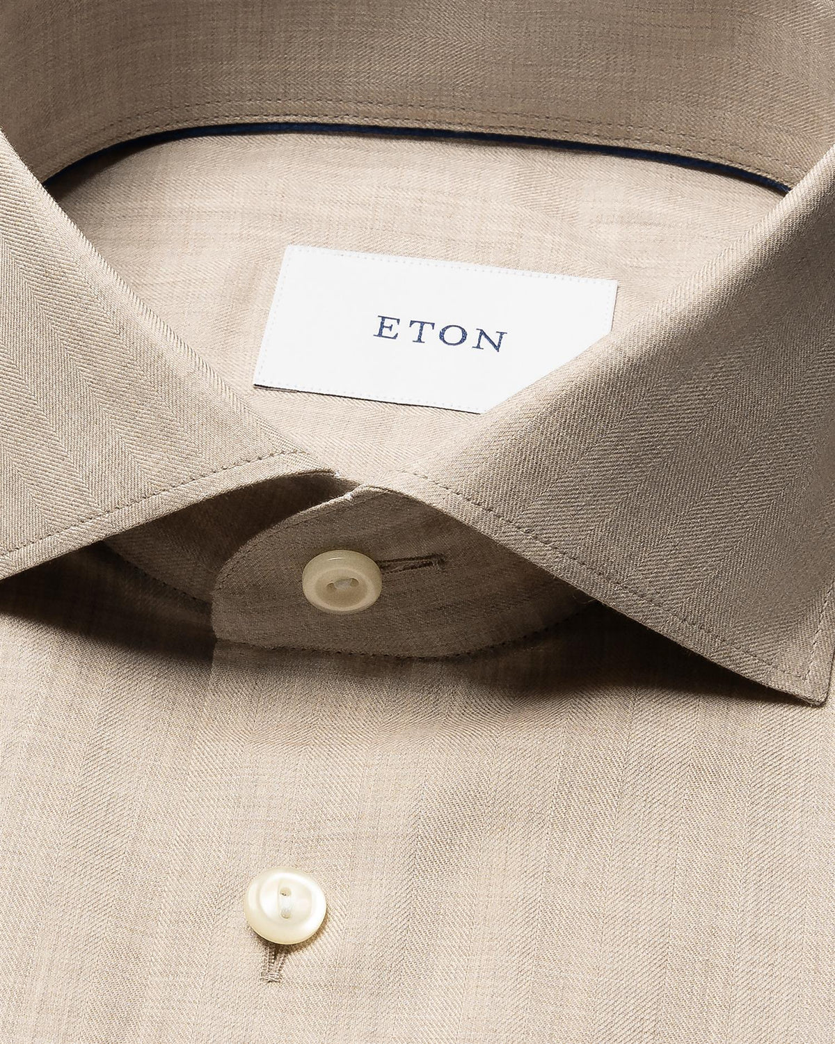Skjorte - Solid Signature Flannel Slim Fit Shirt Beige