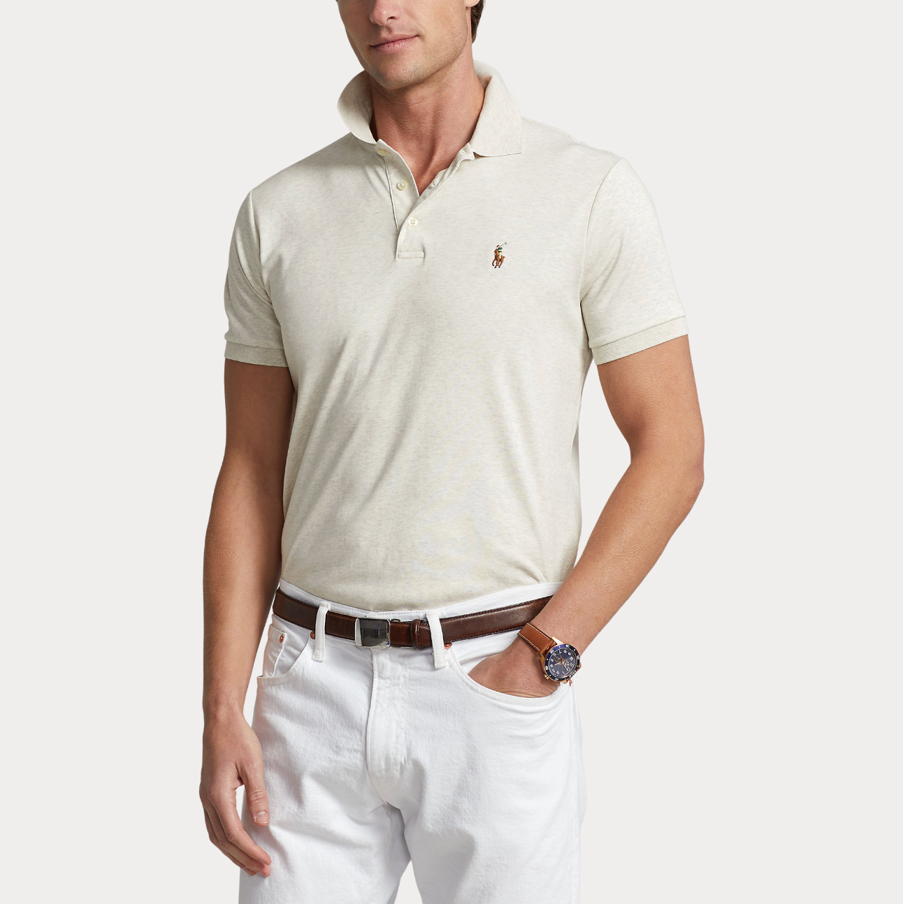 Pique - Custom Slim Fit Soft Cotton Polo Shirt State Heather