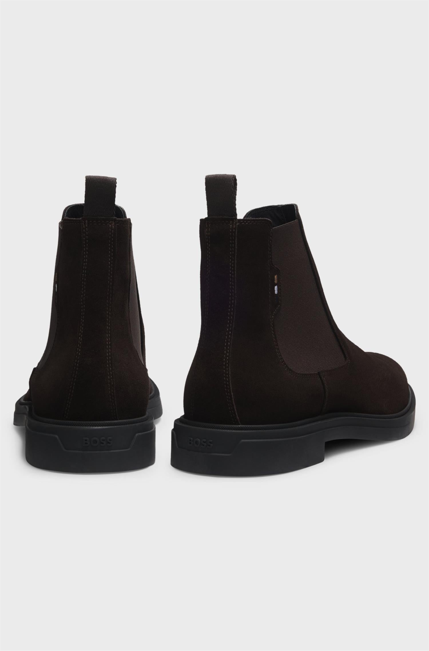 Skoletter - Suede Chelsea Boots Dark Brown