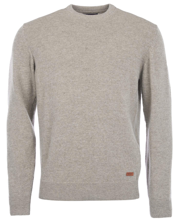 Genser - Essential Patch Crew Neck Sweater Stone