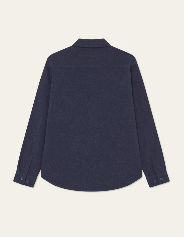 Skjorte - Lennon Bouclé Overshirt Dark Navy