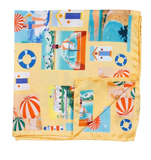 Tørkle - Pocket Square Miami Beach Twill 200 Yellow