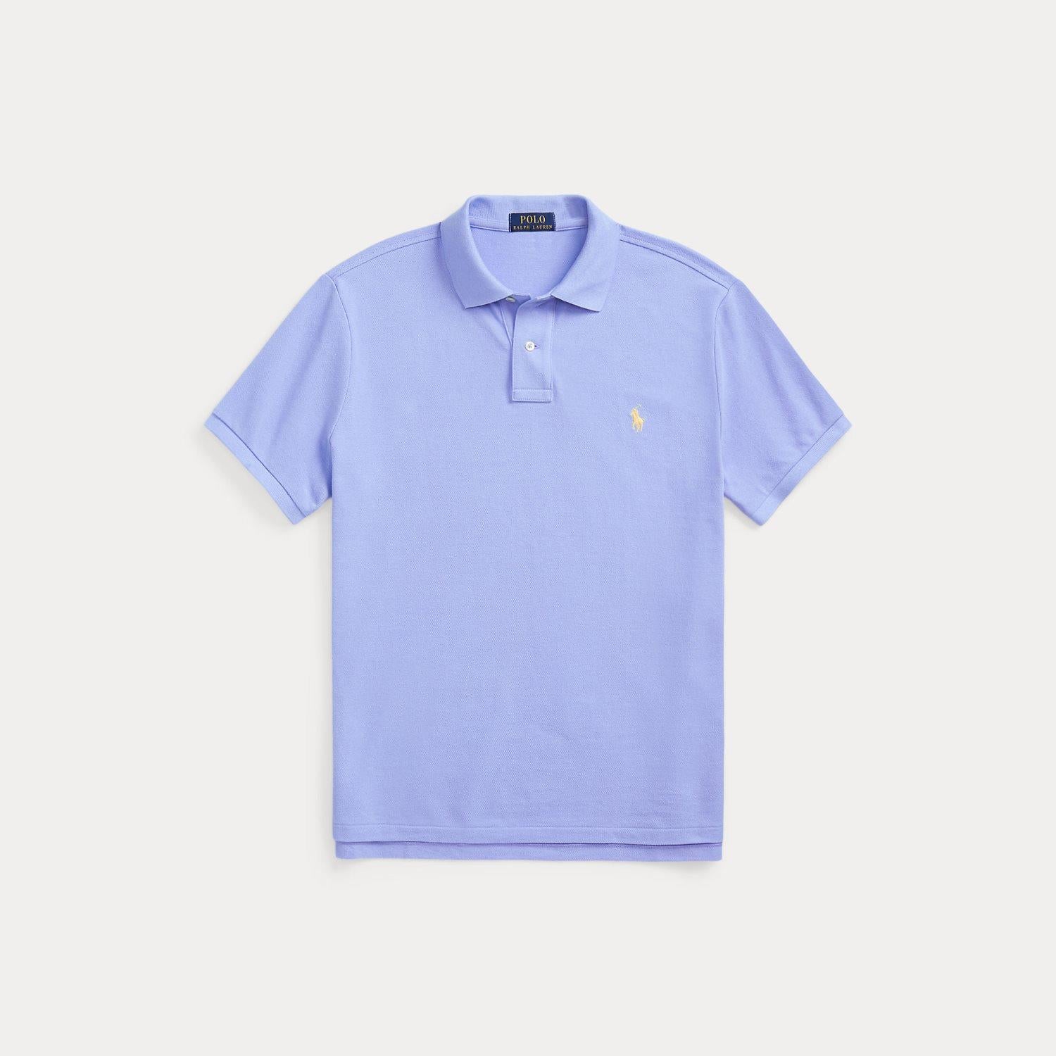 Pique - Custom Slim Fit Mesh Polo Shirt Lafayette Blue