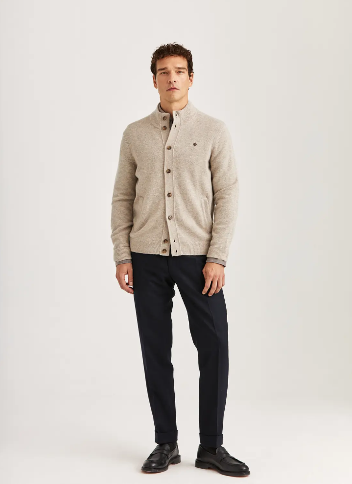 Cardigan - Hertford Button Cardigan Khaki