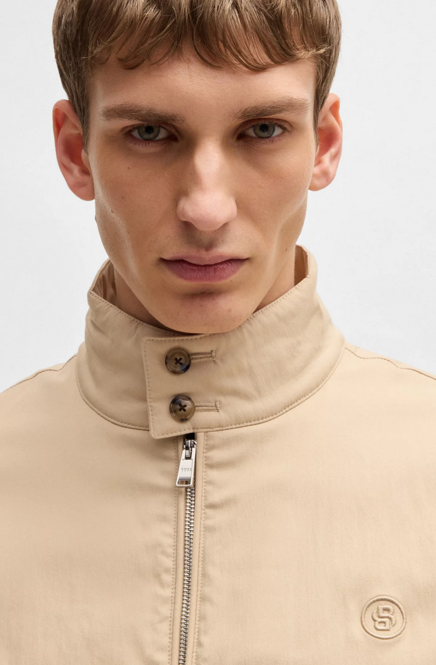 Ytterjakke - Coiner Cotton-Blend Jacket Double B Monogram Light Beige