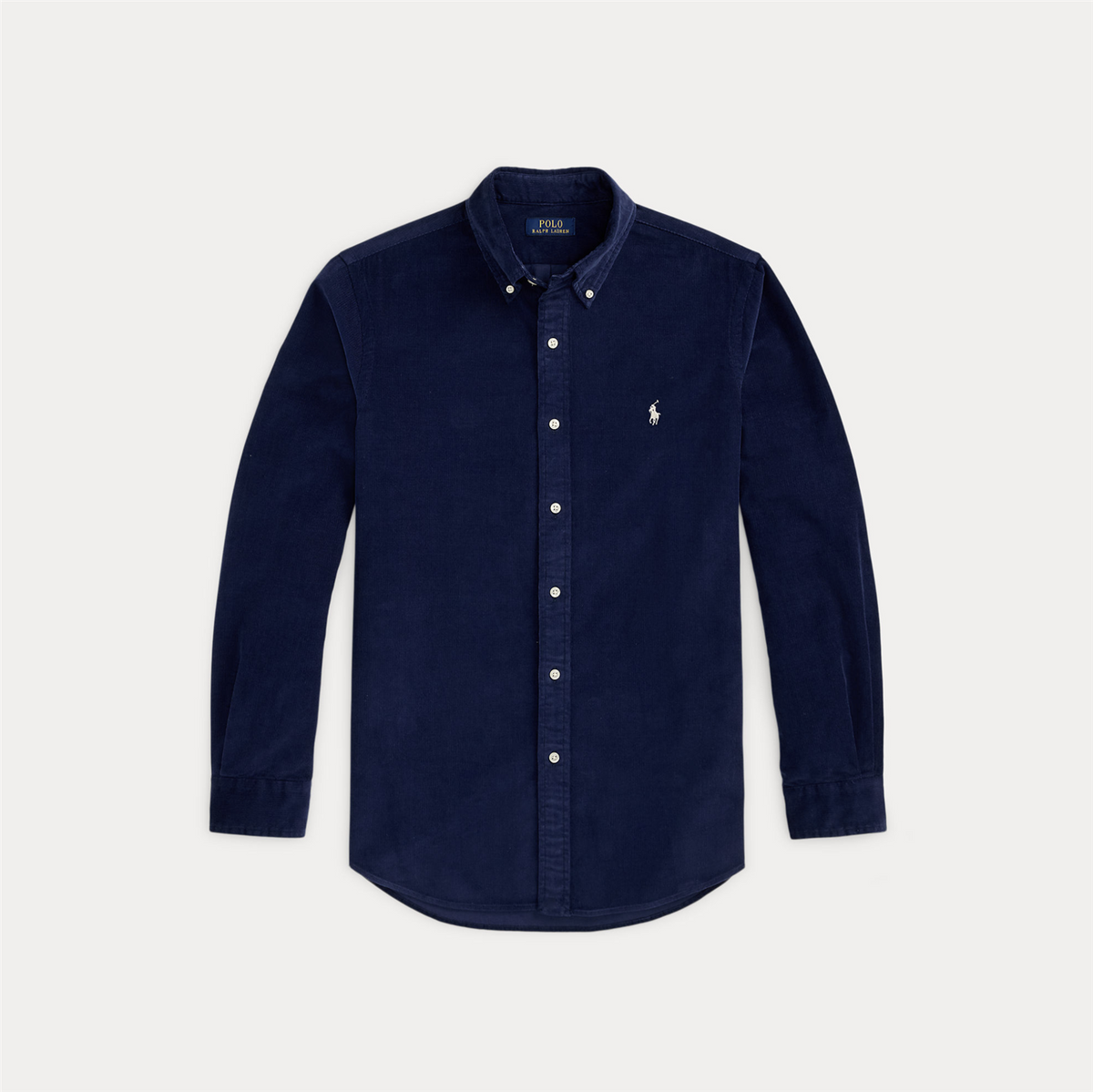 Skjorte - Custom Fit Corduroy Shirt Newport Navy