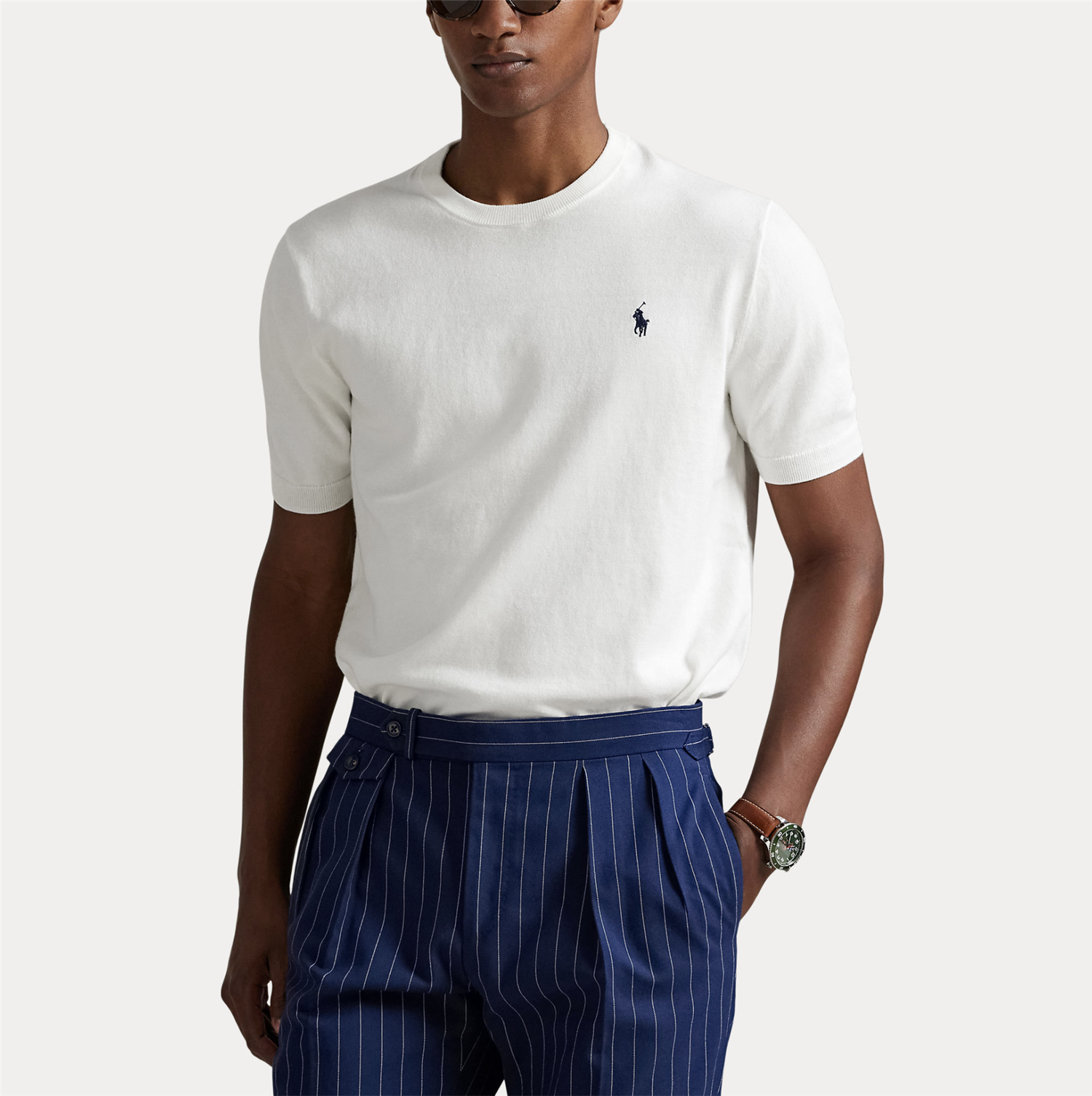 T skjorte - Cotton Crewneck Shortsleeve Sweater