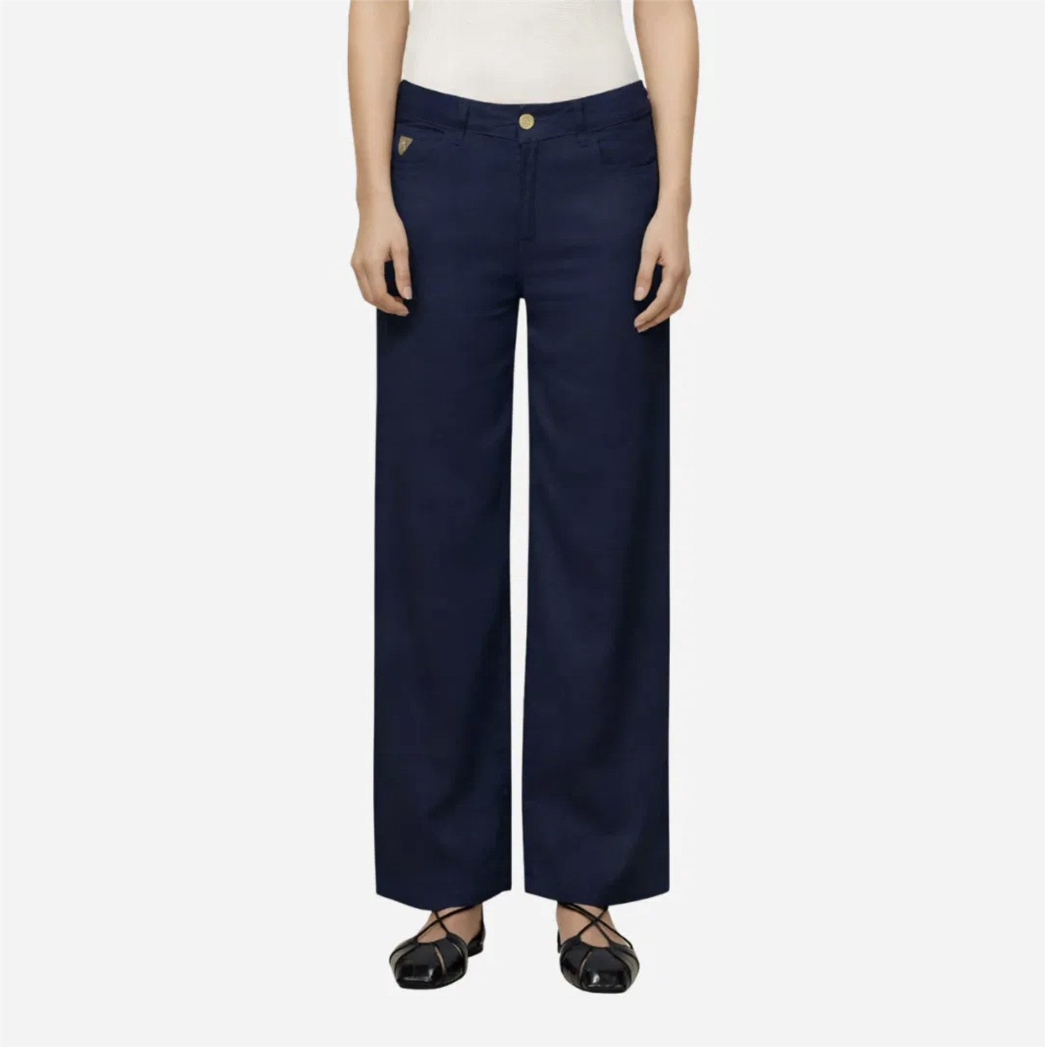 Linbukse - Culotte Linen Navy