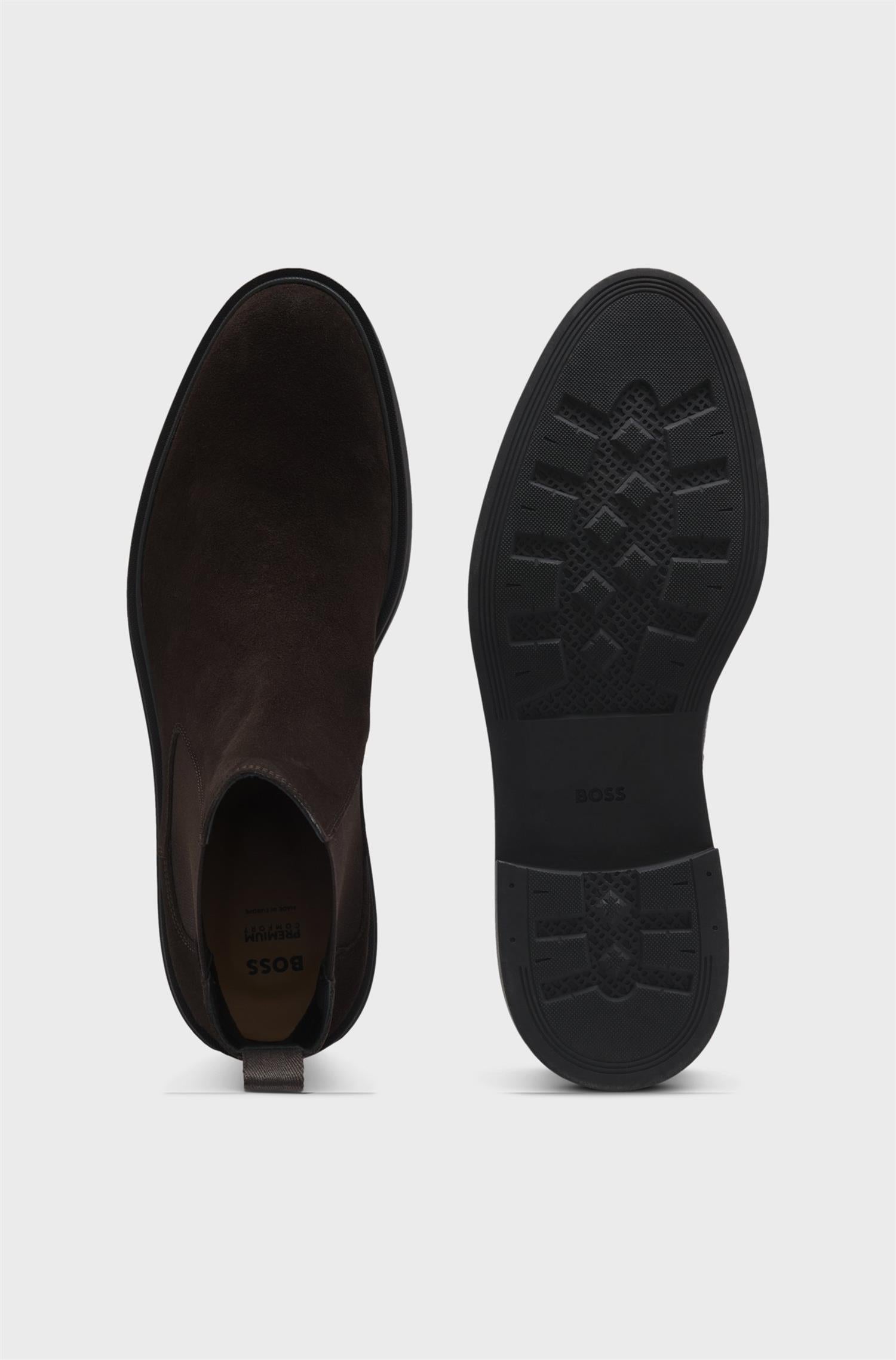 Skoletter - Suede Chelsea Boots Dark Brown