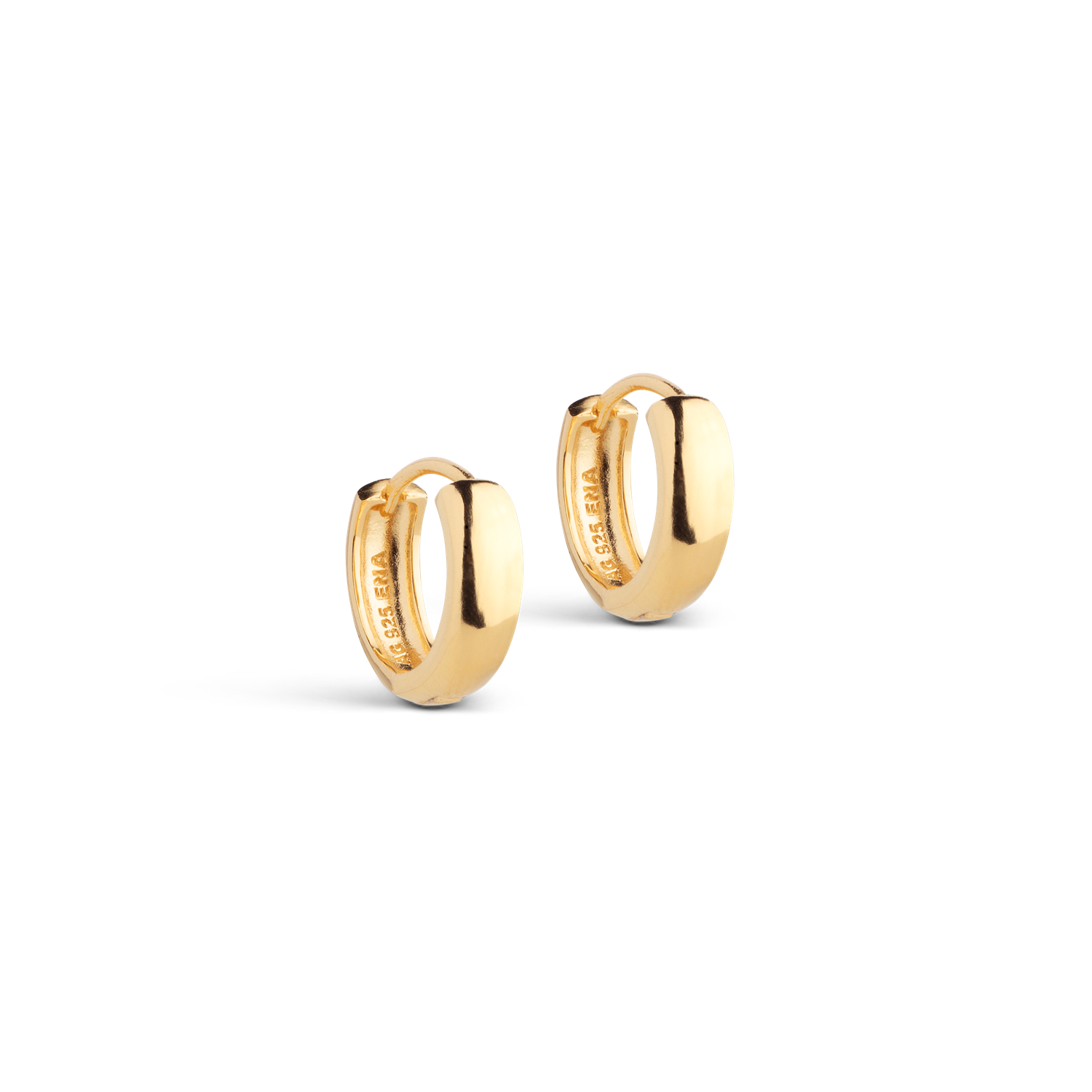Øredobber - Classic Wide Hoops 15 mm Gold