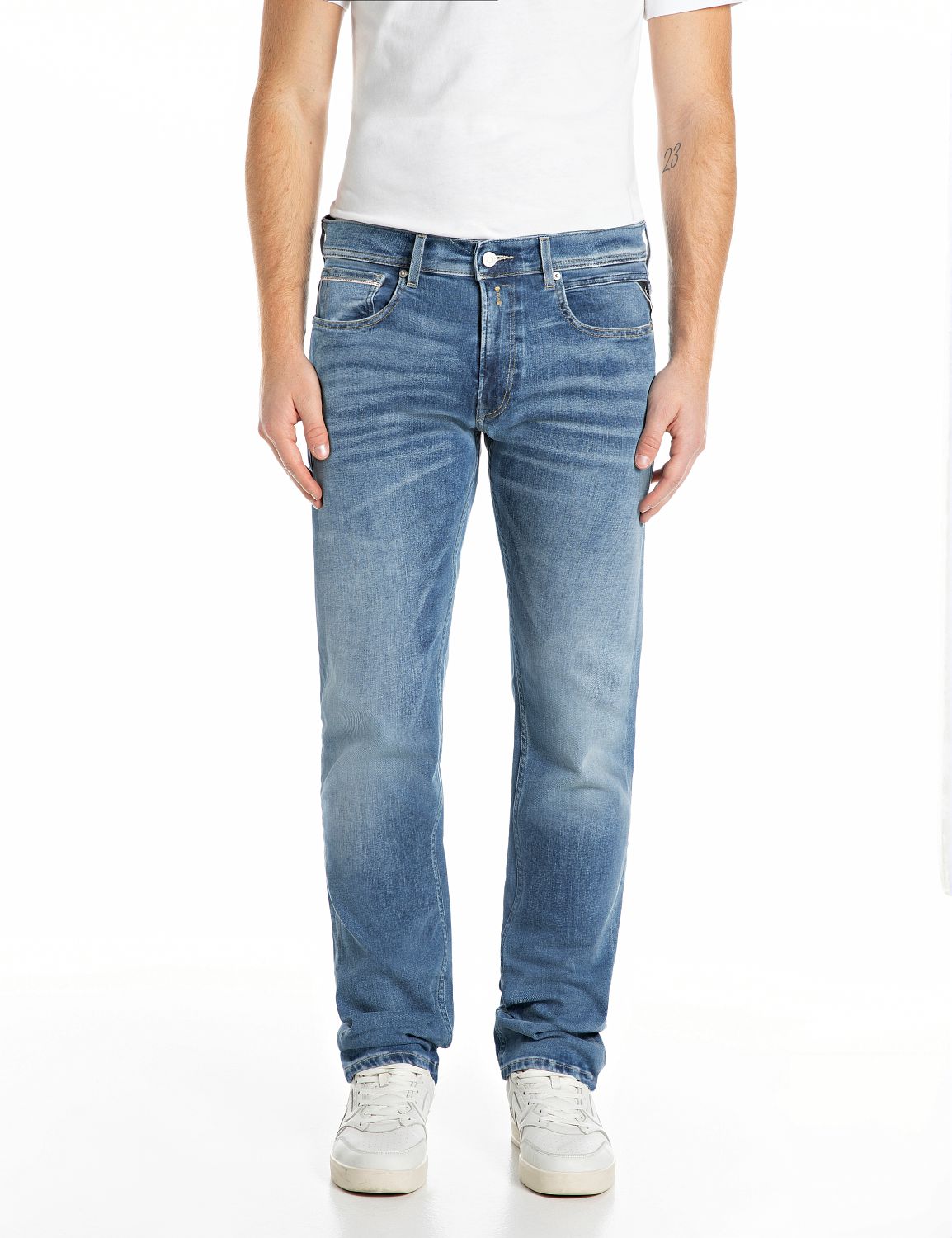 Jeans - Grover Straight Fit Jeans Mid Blue