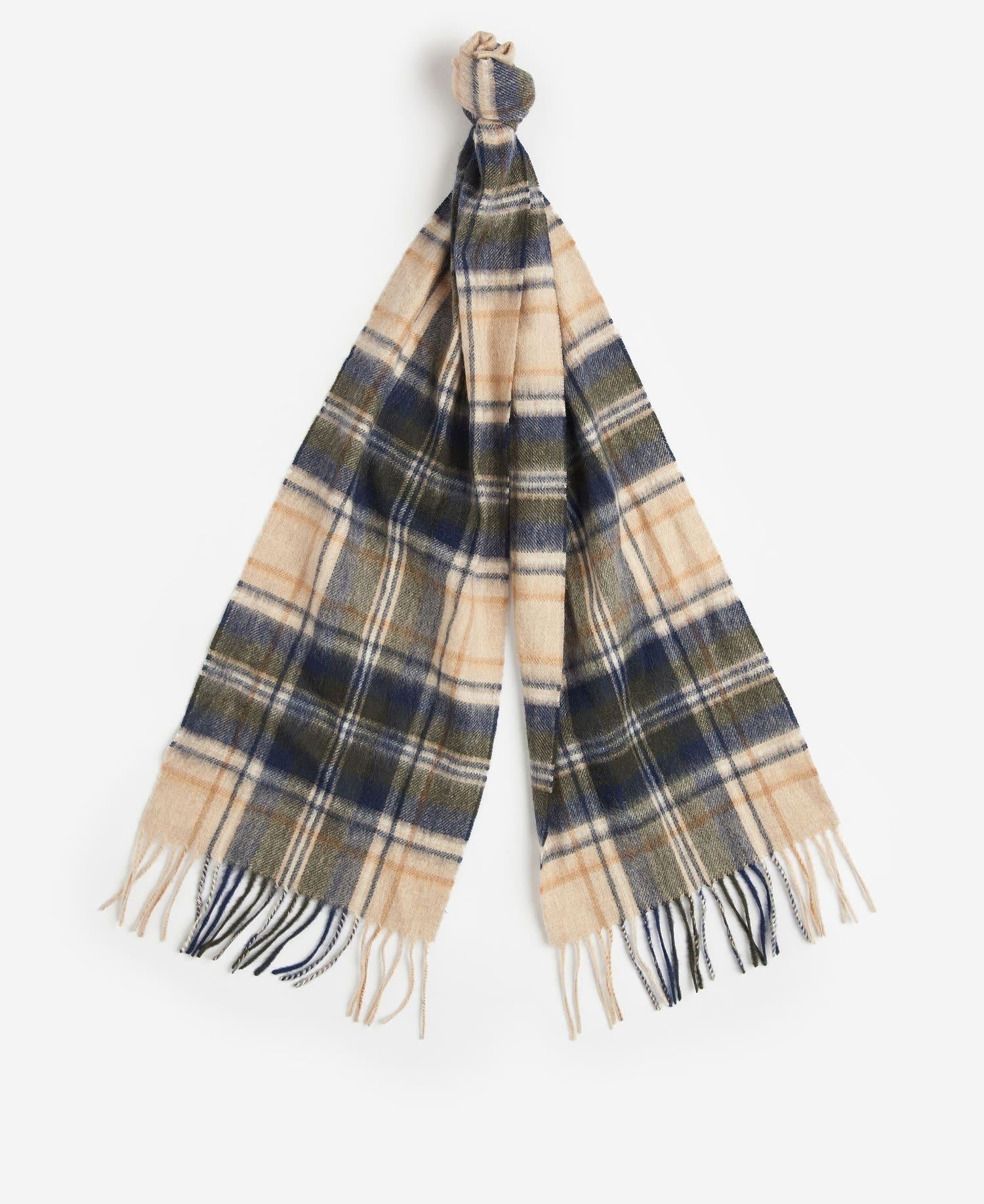 Skjerf - New Check Scarf Beige Tartan