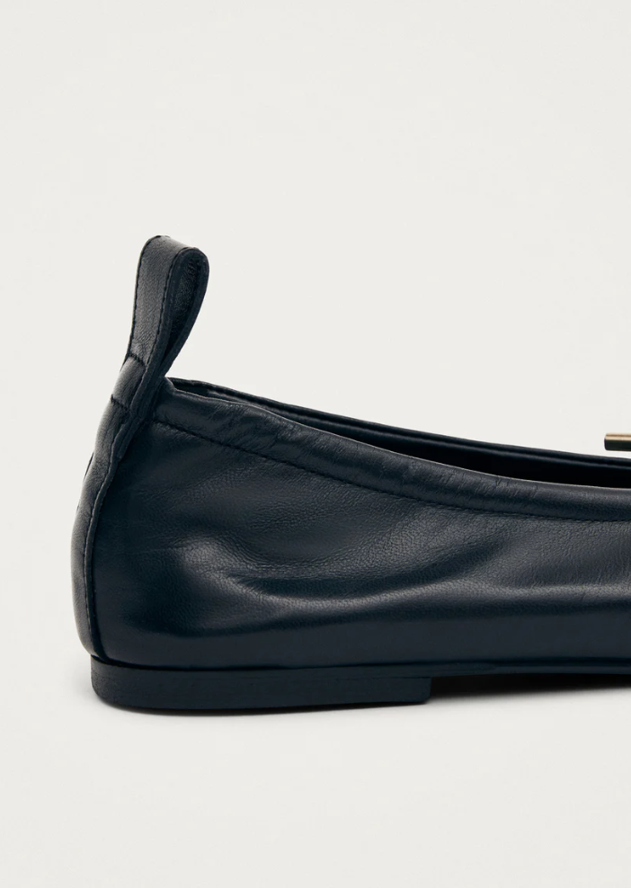 Ballerinasko - Rosalind Black Leather Ballet Flats