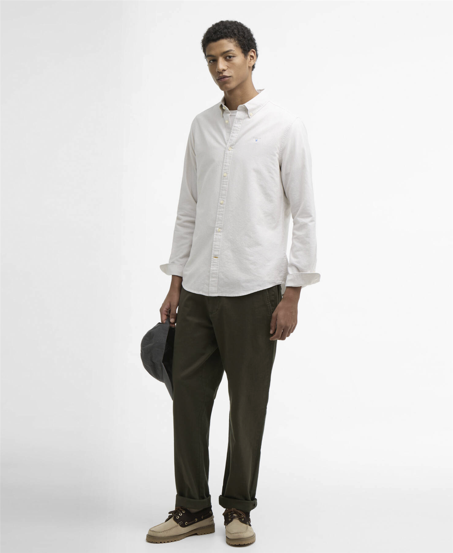 Skjorte - Striped Tailored Oxford Shirt Stone
