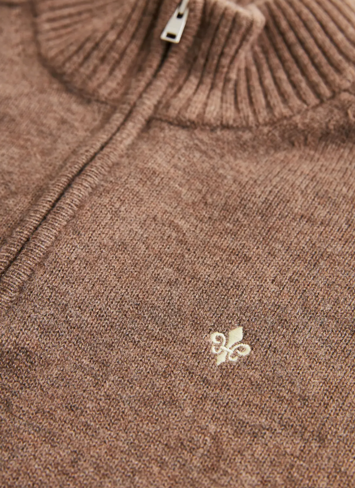Genser - New Hertford Half Zip Brown