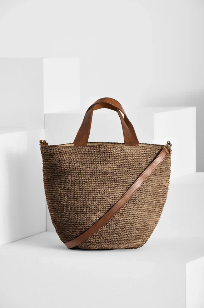 Veske - Mirozy Raffia Bag Dark Tea