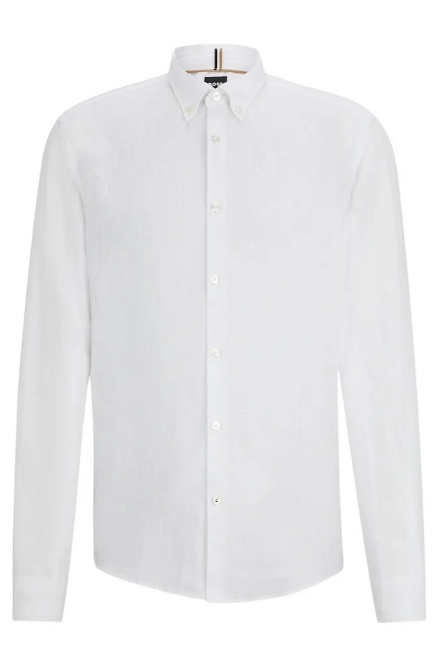 Linskjorte - Liam Regular-Fit Button-Down Shirt Linen White