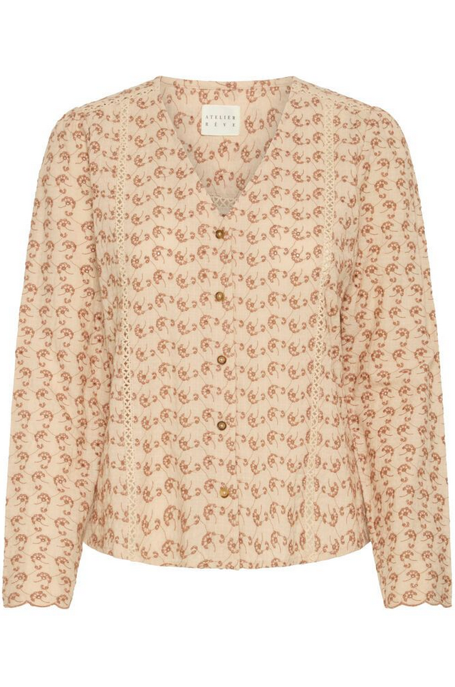 Bluse - Irolive Blouse Smoke Grey Natural