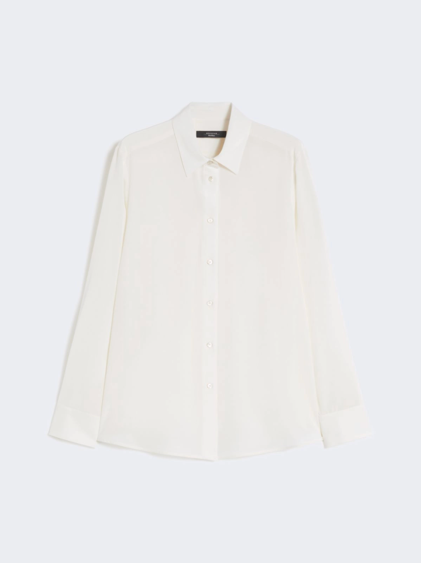 Bluse - Curvone Silk Crepe de Chine Shirt Ivory