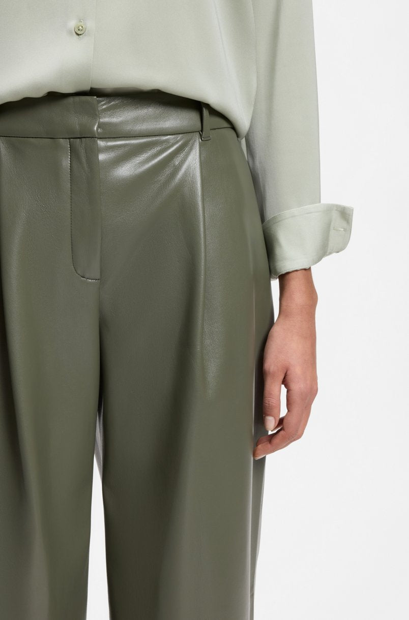 Bukse - Tiana Wide-leg trousers in faux leather