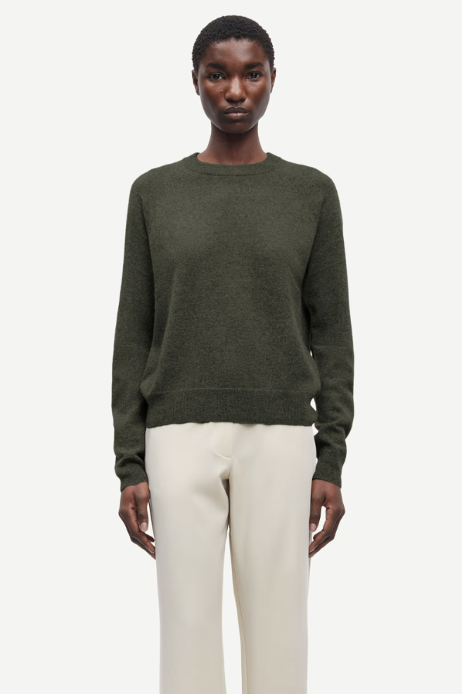 Genser - Boston O-Neck Forest Night Melange