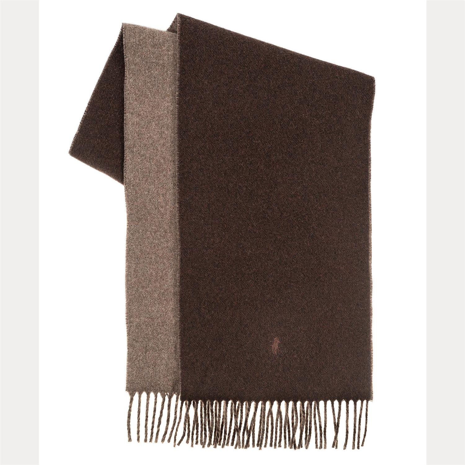 Skjerf - Fringe-Trim Wool Scarf Nutmeg Brown Heather