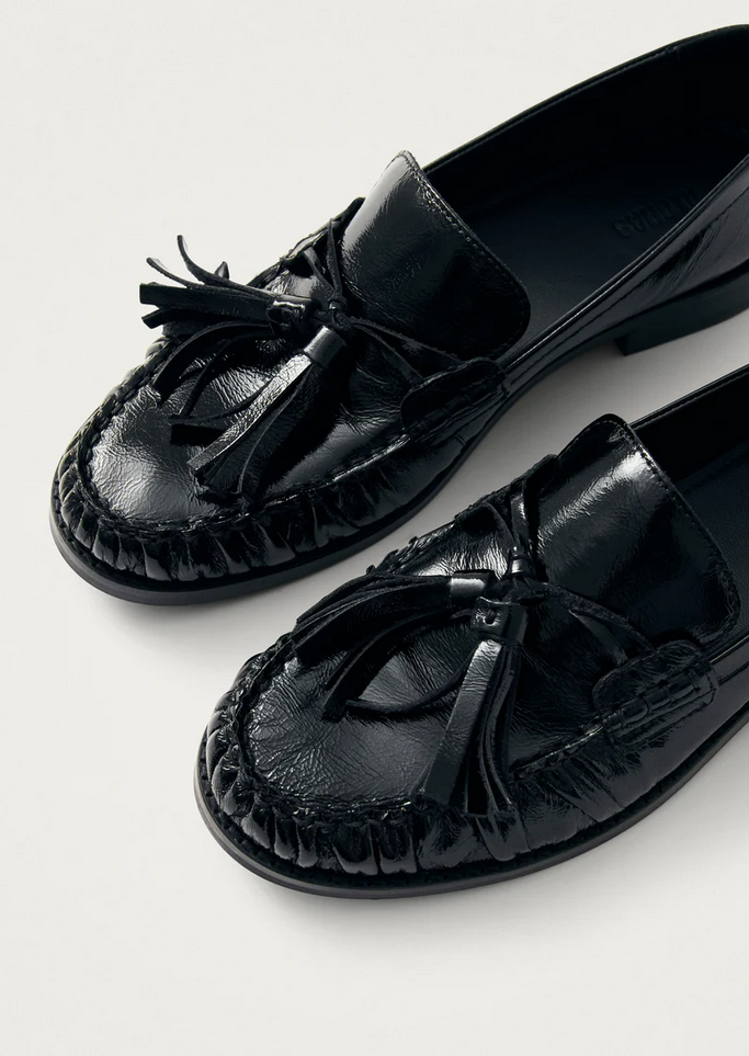Loafers - Marietta Onix Black Leather Loafers