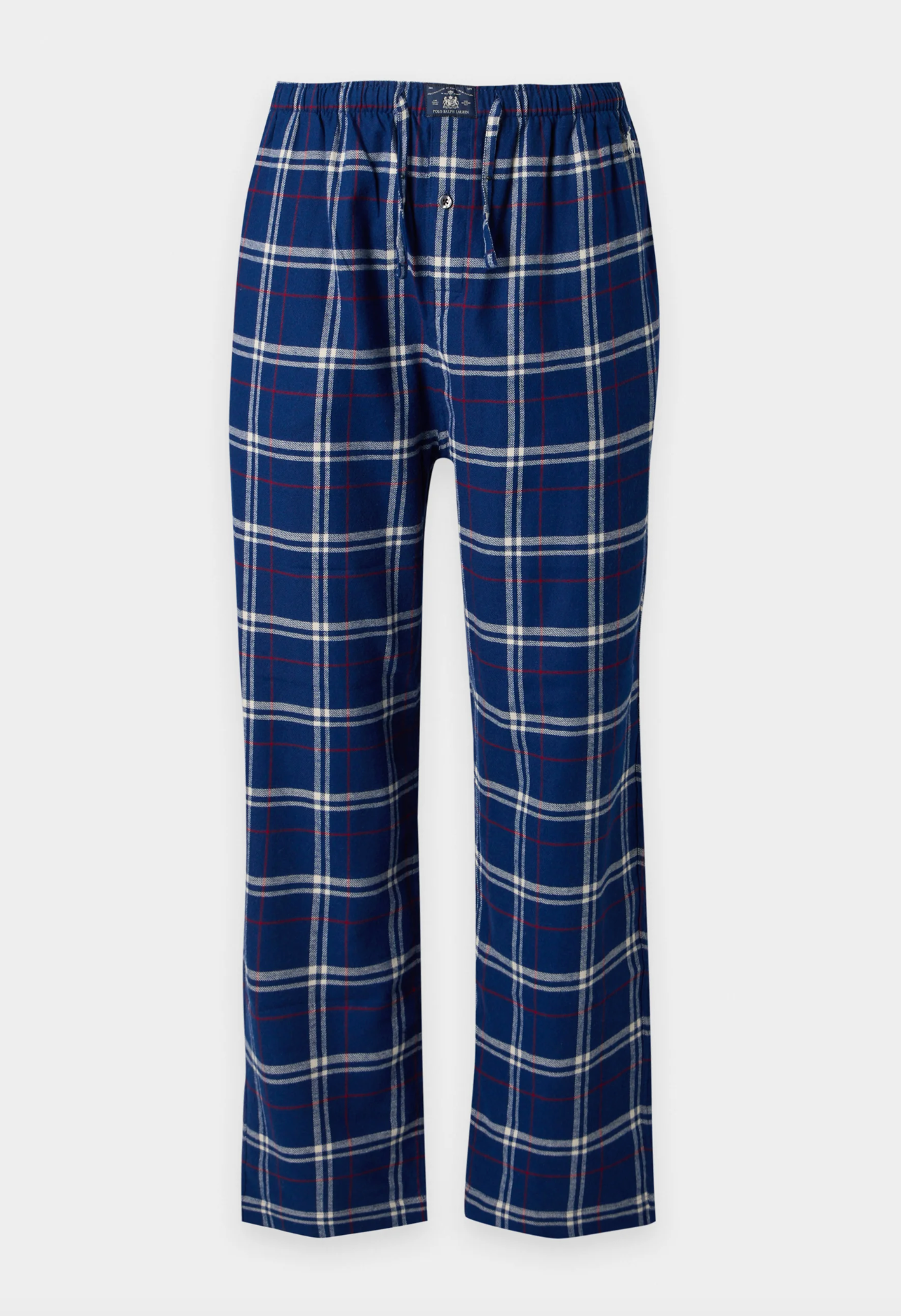 Pysjbukse - Cotton Flannel Pyjama Pant Navy Red White Plaid
